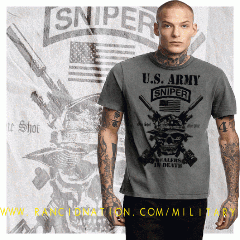US Army Sniper School Airborne Paratrooper Combat T-Shirt