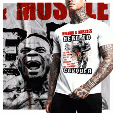 Melanin And Muscle Here To Conquer T-SHIRT
