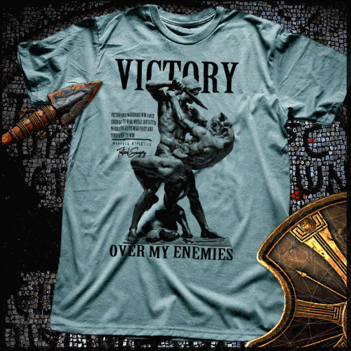 Victory Over Enemies Minotaur Workout Tee Shirt