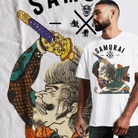 Samurai Warrior Charge T-Shirt